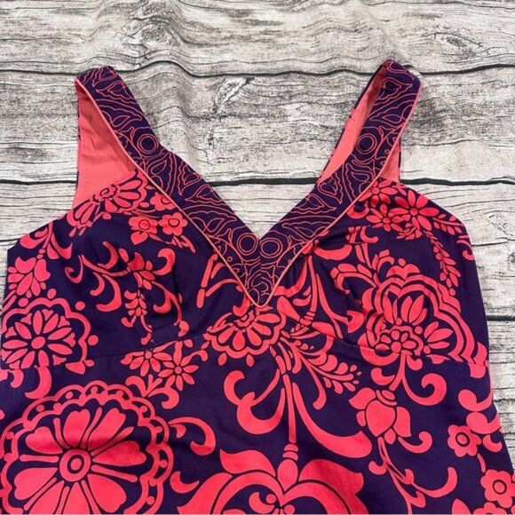 Gorgeous Hale Bob Sleeveless Blouse in Coral and Purple Size Medium - Picture 3 of 8